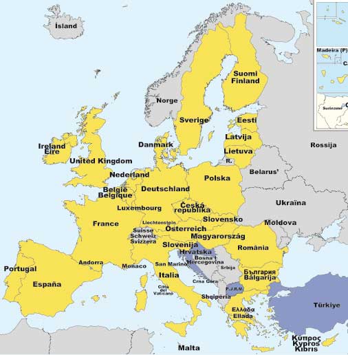 Netherlands Denmark Map