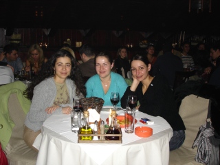 Rumi with friends at Etno restaurant